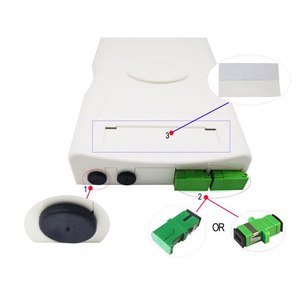 2 Core FTTH NAP FTB IP30 Fiber Optic Termination Box