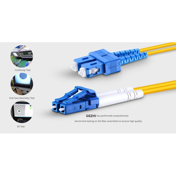 OS2 9/125 Patch Cord Accessories , SM Duplex FTTH Jumper Cord 30 Meter Length