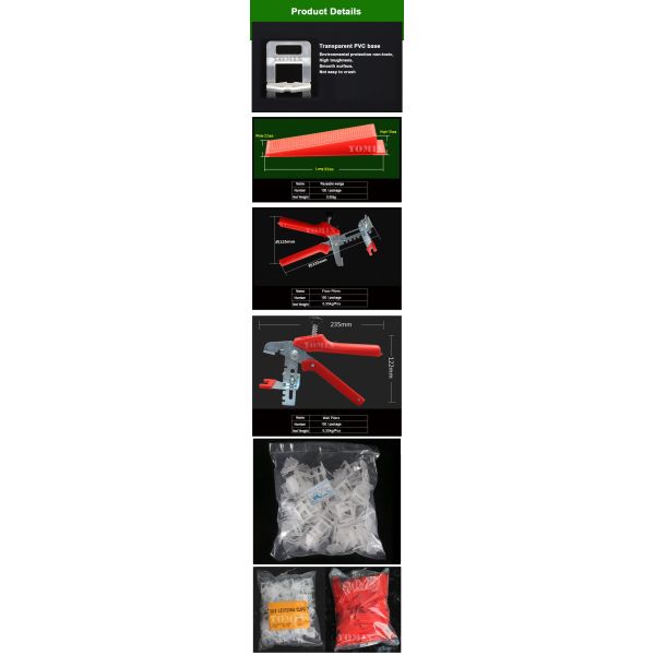 Floor Tile Leveling System Clips and Wedgs Plastic Ceramic Leveling System Tile Tool