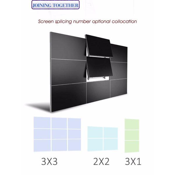 Ultra Thin 4K LCD Video Wall Panel Built - In Speakers Remote Control Supported
