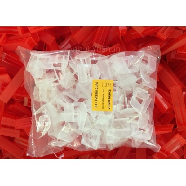 White Clips And Wedges 3.0mm Leveler Use For Floor Pp Material