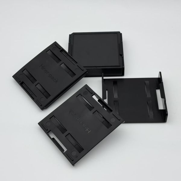 4 Inch ESD Black PP Waffle Pack Clip 5+1