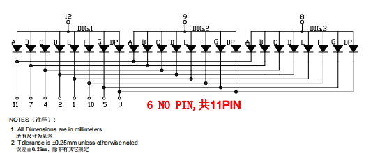 0.56 Inch Common Anode Seven Segment Display LED Energy Saving