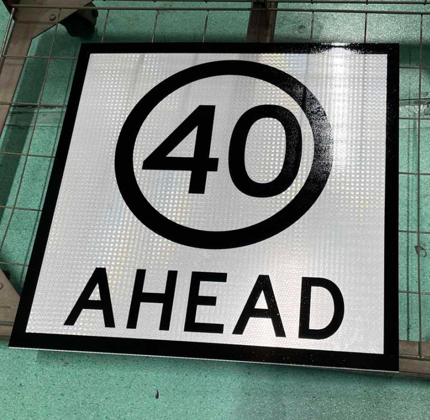 Australian Multi Message Frame Construction Signage Avery T6501 Reflective Traffic Sign Board