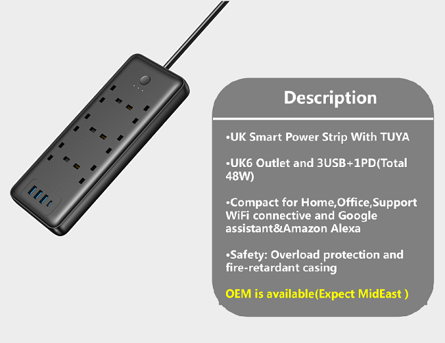 PD48W USB 20V1.5A Micro Charging Cable UK Socket QC3.0 ROHS