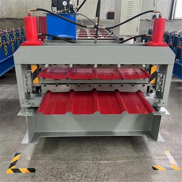 Automated PPGI material Double Layer Roll Forming Machine Color Steel Tile Making Machine