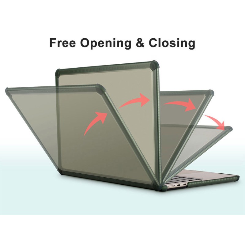 Laudtec BJK01 Portable Clear Notebook Tpu Pc Cover Hard Shell Transparent Lap Top Laptop Case for Macbook Air 15 Pro 14