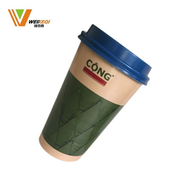 Custom Printed Single Wall Paper Cup 3oz-32oz with lids
