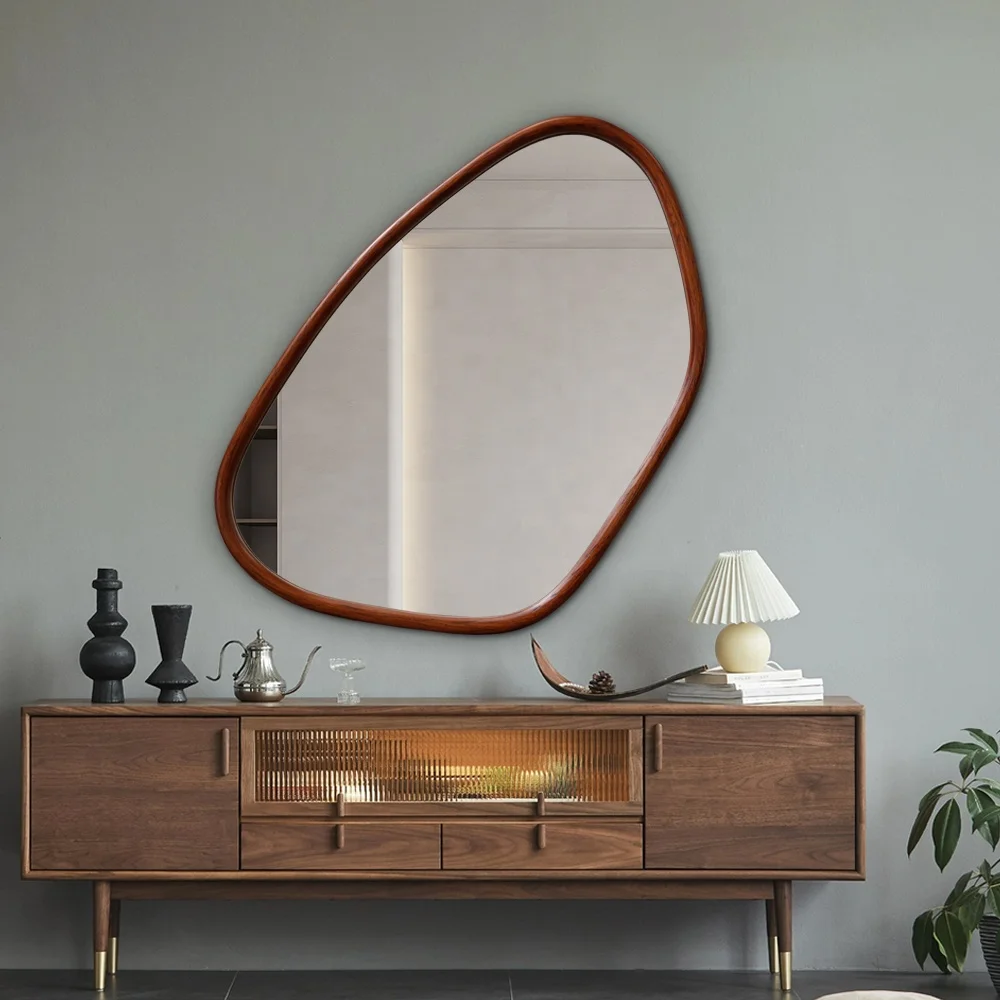Household Waterproof Irregular Shaped LED Mirror IP44 Customized