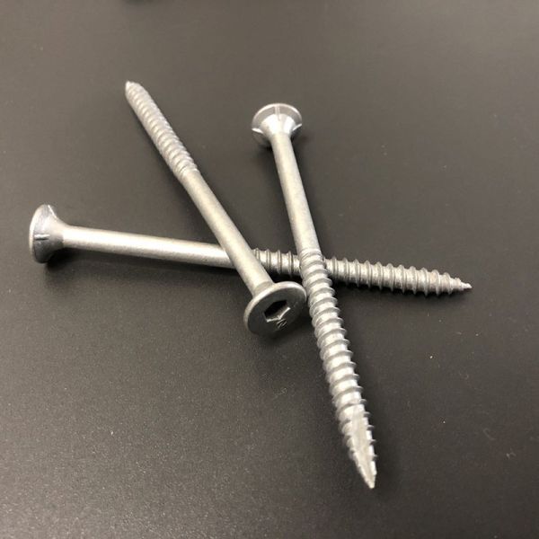 Galvanised C4 Bugle Head Batten Screws 14G Hex Socket Drive 100mm Decking Screws