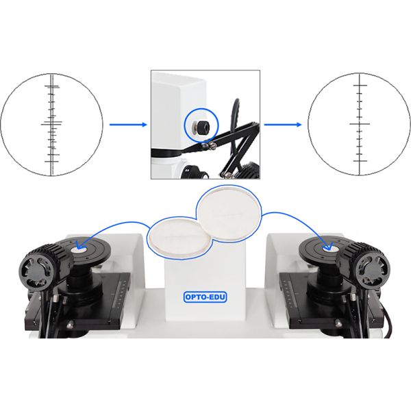 OPTO EDU A18.1832 Touch Screen Motorized/Manual Digital Comparison Microscope 2x~240x