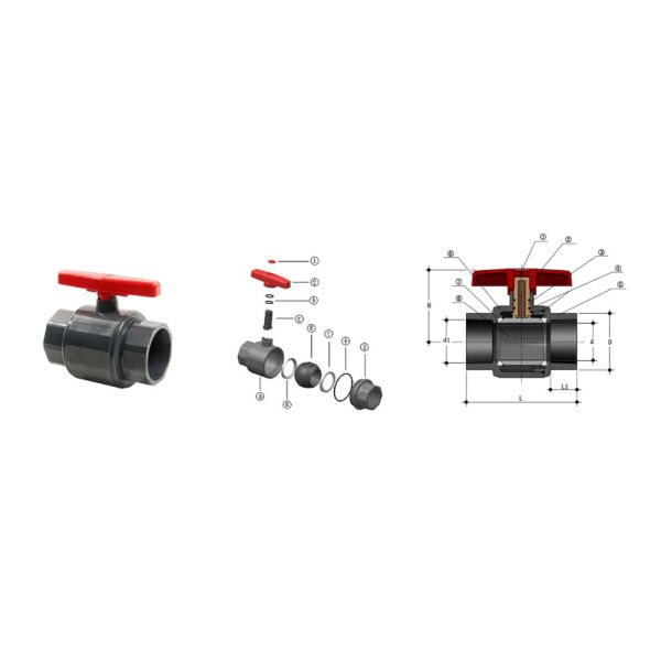 2 PCS Plastic Ball Valve For Agriculture Feild Customized Request