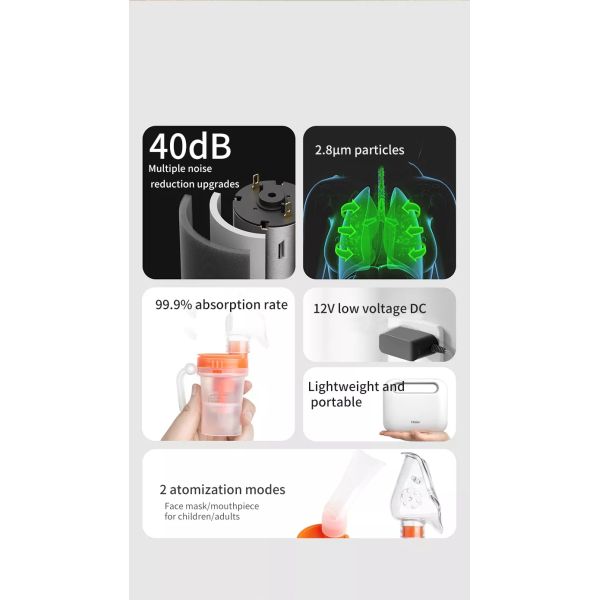 10 Lpm Plug In Portable Nebulizer Machine For Asthma , 12v Quiet Nebulizer Machine