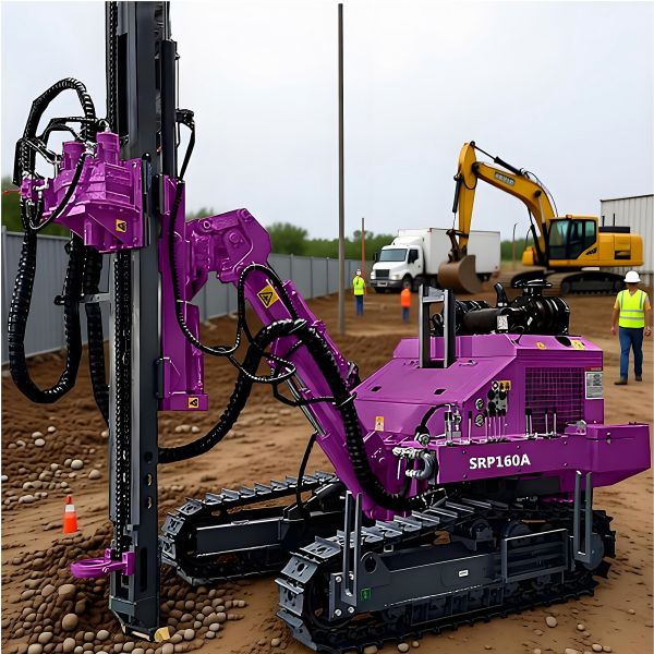 Hydraulic Pile Driver Anchoring Construction Multiangle Drilling Rotary Borehole Pile Driving Machine