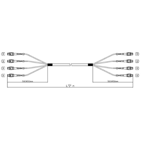 48 Core MPO MTP Cable with LSZH Material and Custom Length MPO Optic Jumper