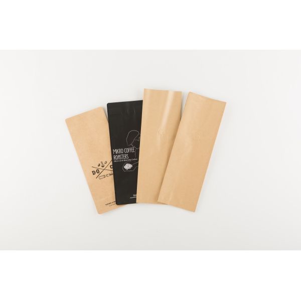 Eco Friendly Coffee Bean Packaging Pouch Compostable Recyclable With Pull Tab Ziplock