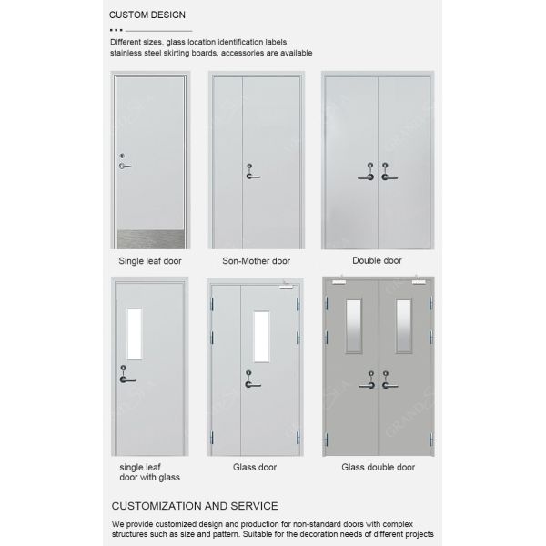 Modern Designed Stainless Steel Door Finished Surface Side Opening for Industrial Workshop Application Factory Supply From China