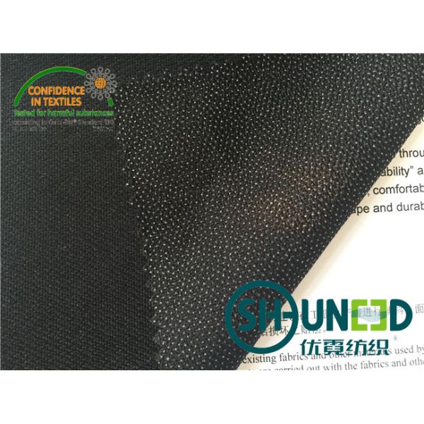 PA 75 D * 100 D Broken Twill Weave Woven Interlining , Double Dot heavy weight interfacing