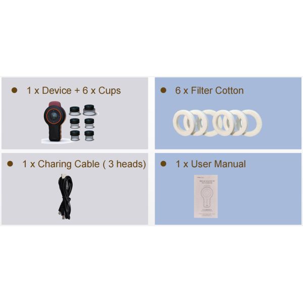 Fitdash Combination Therapy Cupping Cups Sets Button Control Method for Pain Relief