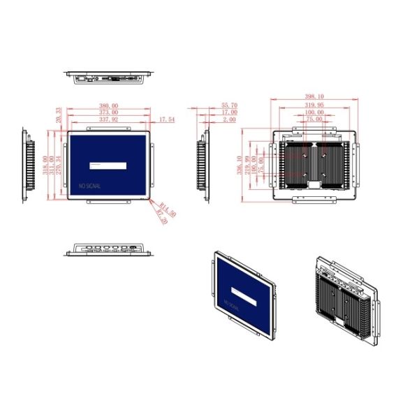 17-Inch Screen for Factory Automation and Security Systems