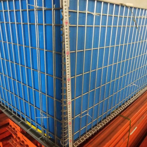 Heavy Duty Collapsible Wire Mesh Cages Foldable Structure With Caster Wheels
