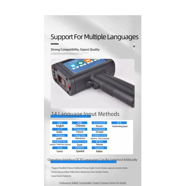 M20 Handheld Inkjet Printer Production Date Two-Dimensional Code Logo Printer Packaging Bag Plastic Bottle Inkjet Printer