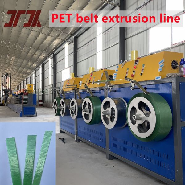 Double Embossing Pet Belt Production Line with Automatic Weighing and Winding Machine