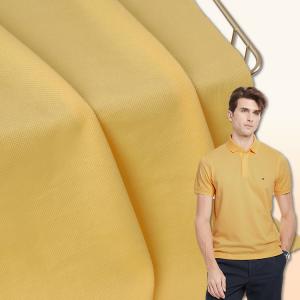 China Heavy Weight Cotton T Shirt Fabric 235g 32S Tight Combed Pique Texture on sale