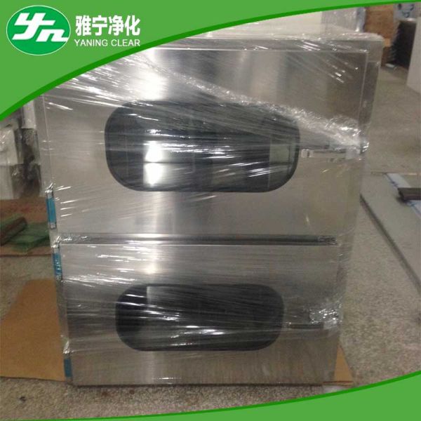 Mirror Surface Cleanroom Pass Box Static Transfer Window 600*600*600mm Internal Size
