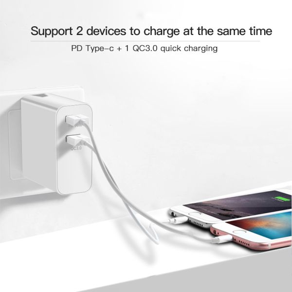 48W Type C PD QC3.0 power adapter For iPhone Fast Charging