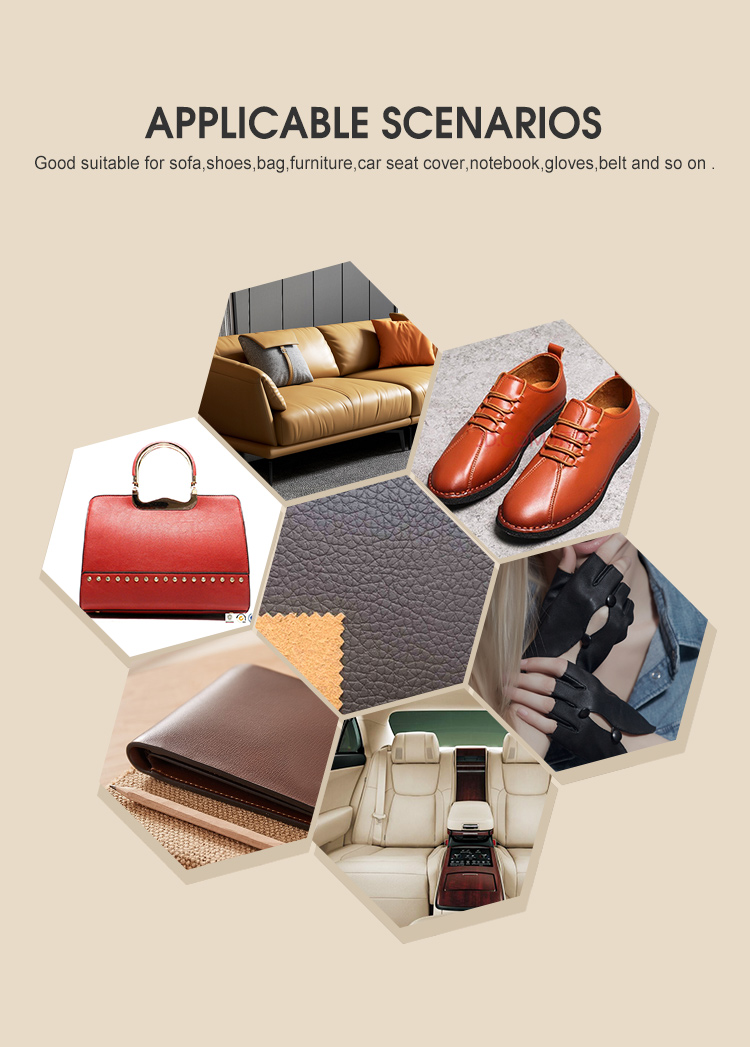 Eco-Friendly PU Microfiber Fabric Recycled Artificial Leather for Sofas Embossed Stretch Car Seat Bag