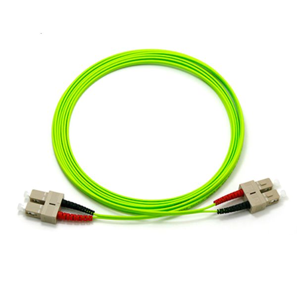 SC OM5 100G Duplex Simplex Fiber Optic Patch Cord with 50/125um Multimode and 40Gb/s Speed