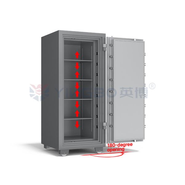 120mins Fire Rating L Type Brushed Solid Steel Handle Fireproof Safe Box with Emergency Key YB/FH-158 for Peace of Mind