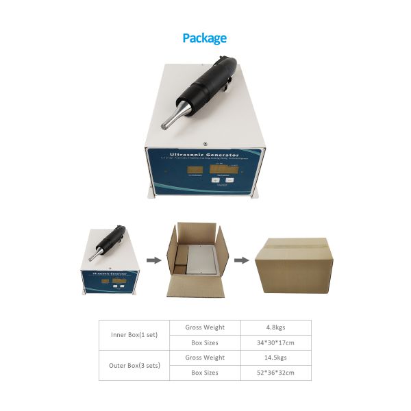 800W 28KHz Handheld Ultrasonic Generator Mask Ear Loop Spot Welding Machine Manually Used Device With Welding Head