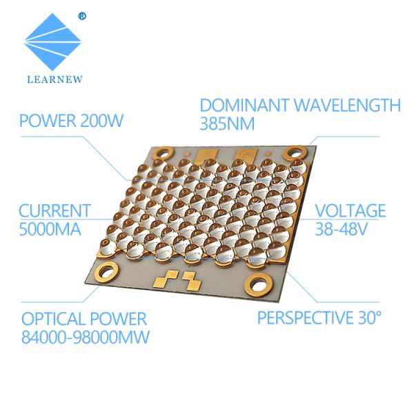 High CRI Customized UV LED Chips , 3535 200w SMD UV Light Chip For 3D Printer