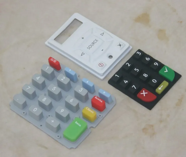 Key Control Overlay Silicone Rubber Button Keypad