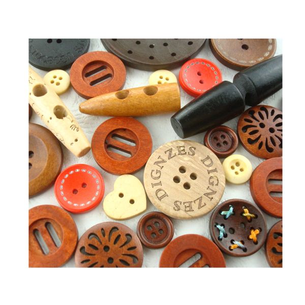 custom made designs nature wooden buttons