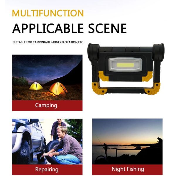 1A 5V Portable LED Work Light Stand TPR Hyper Tough Rechargeable