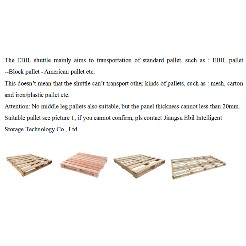 EBILTECH Full Automatic Shuttle Rack Mobile Radio Shuttle Racking Cargo Handling Robot Remote Control Cart for Pallet