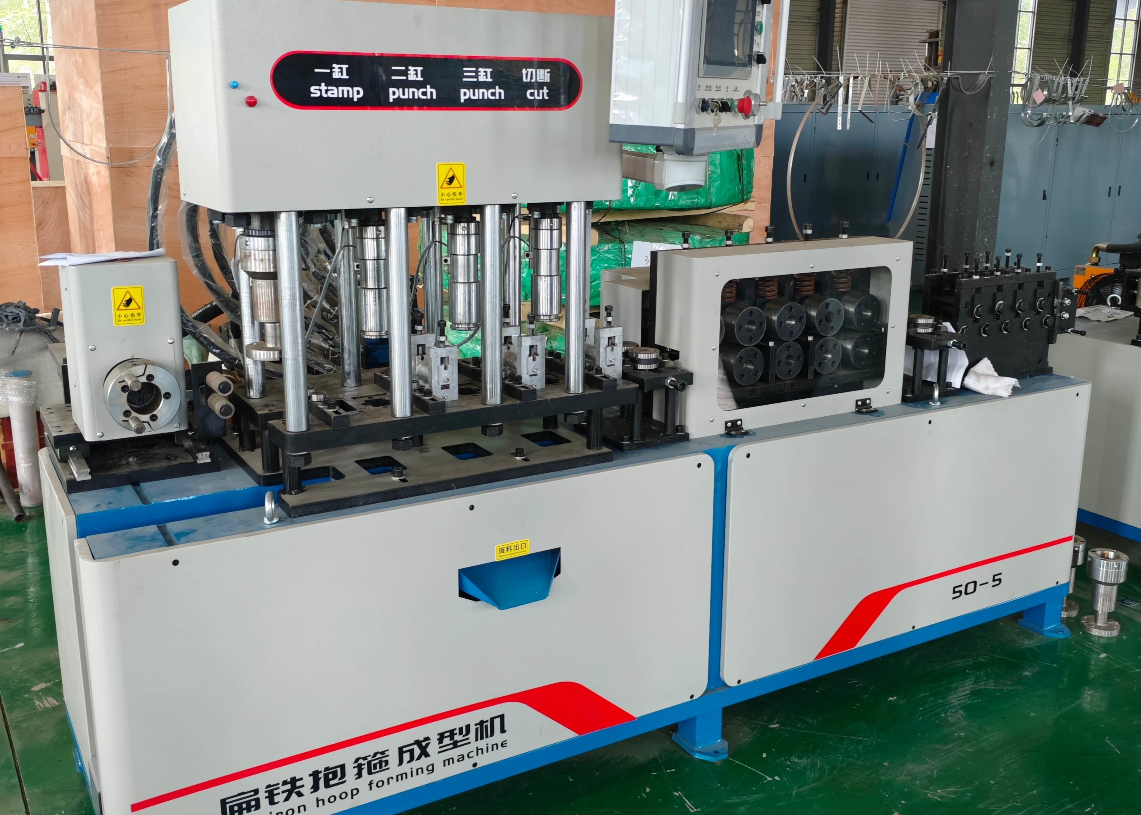 Model FF80 CNC Flat Steel Clamp Machinewith Bending And Punching Functions