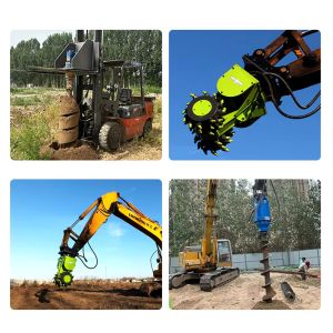 Custom Drilling Machine Auger Bits Drill Attachments for Compact Excavators
