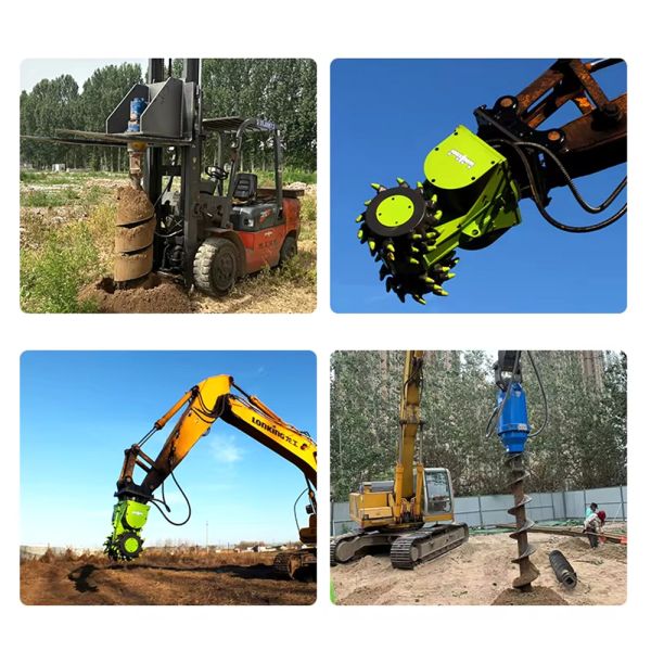 Custom Drilling Machine Auger Bits Drill Attachments for Compact Excavators Hydraulic Drill Bits Hydraulic Drill Drives Excavator , Tractor , Jack ,