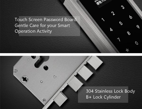 Multiple Keyless Hotel Door Locks , Password Electronic Keypad Door Lock