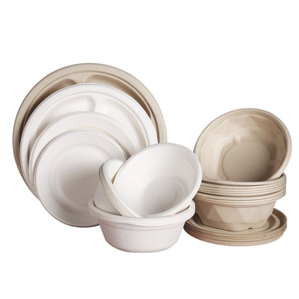 Customized Biodegradable Sugarcane Bagasse Coffee Cups for Hot or Cold Drinks Eco-Friendly