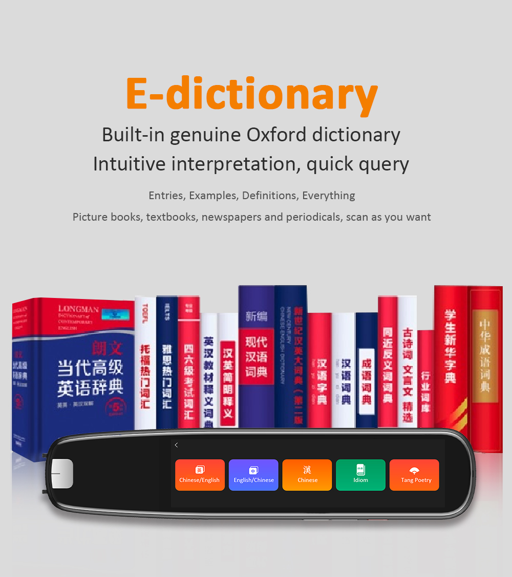 Electronic Dictionary Scan Reader Translation Pen Reading Smart Pen Translator
