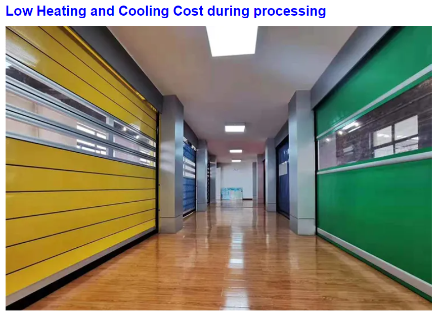 Automatic Rapid Roller Doors With Noise Reduction Fast Rolling Up Colorful Warehouse