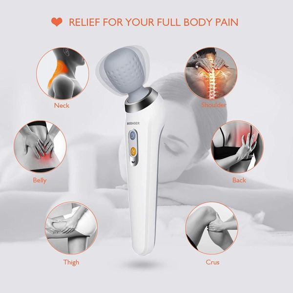 Waterproof IP67 Vibrating Neck Massager Wand Wireless USB Charging