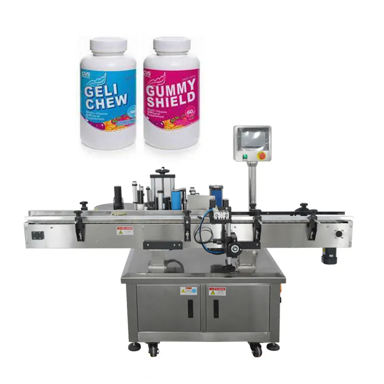 Round Bottle Fully Automatic Double Side Labeling Machine With Power Supply AC220V 0.5Kw 60HZ