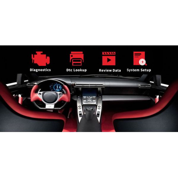 OBDII EOBD CAN 2.8" TFT Auto Code Reader KONNWEI KW808 with One-click I/M Readiness