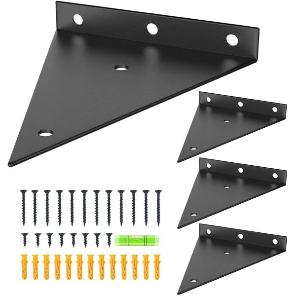 Supermarket Shelf Triangular Bracket with Customized Instruction and Anchor Screws